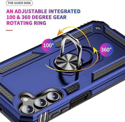 for Samsung Galaxy A15 5G Case with HD Screen Protector : Military Grade 16ft Drop Tested Ring Shockproof Protective Phone Case - Samsung Galaxy A...