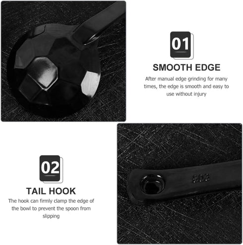 Hemoton Soup Ladle 5pcs Melamine Ramen Spoons Soup Eating Spoons Long Handle Soup Ladles Asian Soup Spoon for Asian Soup Cooking Gravy Ladle...