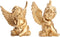 2 Pack Resin Cherubs Gold Angel Statue Figurine, Garden Sleeping Cherub Statue Sculpture Indoor Outdoor Home Decoration, Cute Adorable Angle Sculp...