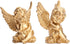 2 Pack Resin Cherubs Gold Angel Statue Figurine, Garden Sleeping Cherub Statue Sculpture Indoor Outdoor Home Decoration, Cute Adorable Angle Sculp...