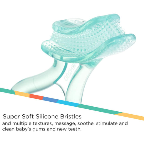 Nuby Soft Silicone Gum Massager with Hygienic Case, 2-Pack, 3 m+...