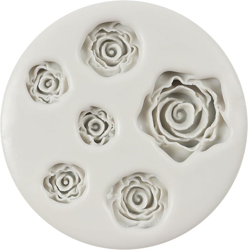 Rose Silicone Candy Mold Mini Flower Fondant Chocolate Molds for Cake Decorating Cupcake Topper Candy Chocolate Polymer Clay Gum Paste...