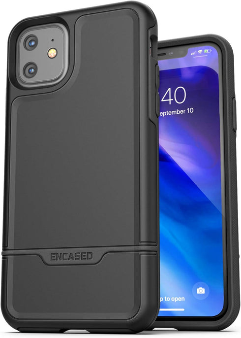 ENCASED Rebel Armor for iPhone 11 Case - Ultra Protective Heavy Duty Rugged Cover (Black)...