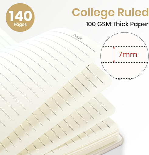Lined Spiral Journal Notebook for Women, A5 College Ruled Journals for Writing, Hardcover Notebooks for Work, Note taking and Office School Suppli...