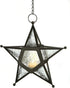 Zings & Thingz Beautiful Hanging Star Candle Lantern, Decorative Iron Light Home Decor, 9.5" Tall, Clear Glass...