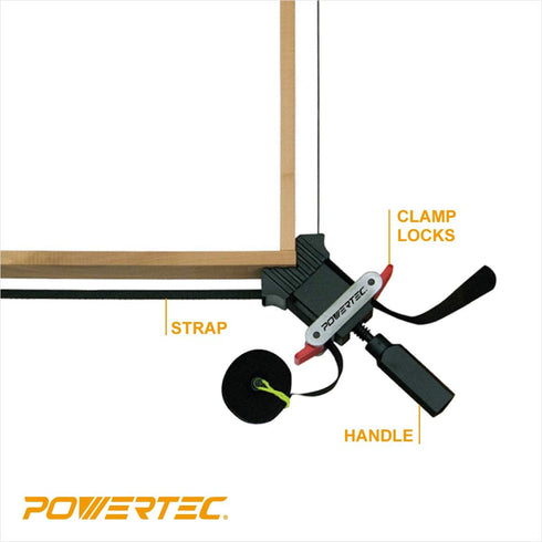POWERTEC 71017V Quick Release Band Clamp | Woodworking Frame Clamping Strap Holder...