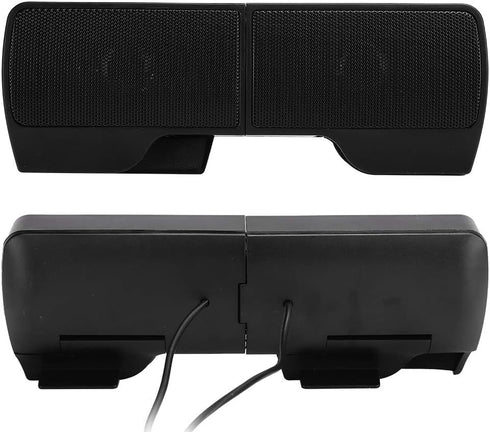Estink Laptop Speakers,Clip Screen Bar Speaker,Mini Desktop Portable 2.0 Speakers,USB Powered,3.5mm Audio Interface,ABS Material Durable with Clip...