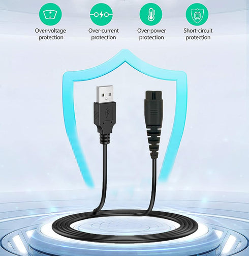 5V USB Charger Cord Compatible with Hatteker Cordless Hair Trimmer RFC-588 RFC-598 RFC-692 RFC-690 RSCX-7568 RFC-696 RSCX-9598 RFC-692 RFC-696B El...
