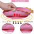 Suction Plates for Baby,Silicone Toddler Plates with Spoon Fork set Divided Dinosaurs Plates Self Feeding Training Baby Dinner Plate-Pink Dinosaur...