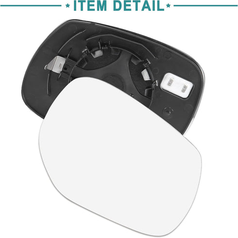 ACROPIX Right Passenger Side Rearview Heated Mirror Glass Replacement Fit for Infiniti Q50 with Backing Plate - Pack of 1 White Glass...