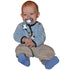 Baby Buddy Pacifier Clip Holder, Newborn Essential with Universal Fit for all Binky and Teether Brands, Ages 4+ Months, Navy + Yellow Dot, 1 Pack...