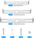 4.1-4.7 Inch Light Fixture Mounting Bracket Square Kit Ceiling Light Plate Wall Mounting Bracket Crossbar for Chandelier Outdoor Lighting Pack of ...