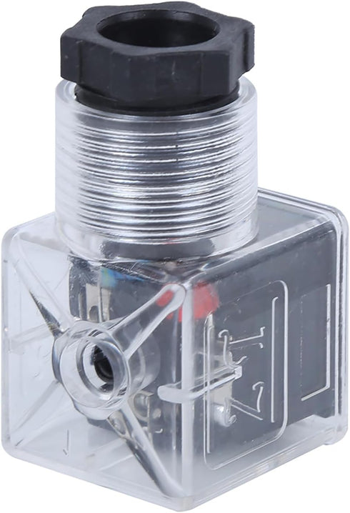 Hydraulic Solenoid Coil Plug, Solenoid Valve Coil,Transparent Voltage Universal Accessories with Light without Wire DC24 5Pcs...