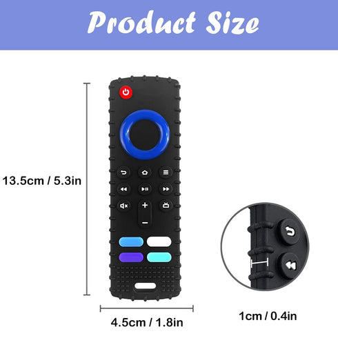 2Pcs Silicone Teething Toys, Remote Control Shape Teethers for Babies Remote Teething Toys, Silicone TV Remote Teether BPA Free/Refrigerator Safe...