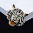 Rhinestone Roaring Tiger Brooch Women Men Crystal Enamel Tiger Head Brooch Pin For Party...