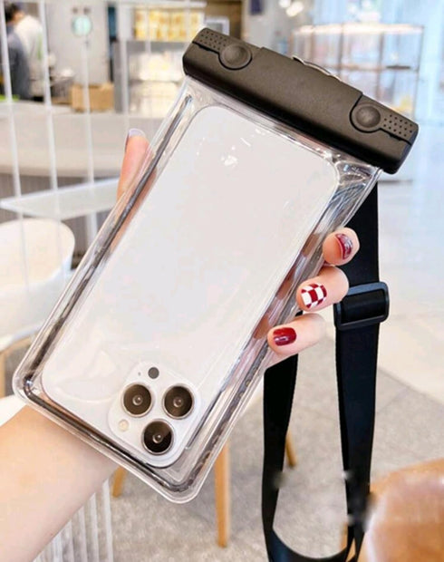 Sea,Sand&Sun Wide Strap Large Waterproof Phone Case, Deluxe Waterproof Phone Pouch, Large Waterproof Universal Phone Bag, Cell Phone Waterproof, f...