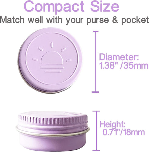 Extra Small Single Pill Box for Purse (3 Pack), Aluminum Screw Top Pill Container, 3 Times a Day Portable Waterproof Single Pill Case for Vitamins...