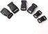 Golden Pearl 5/8, 1/2, and 3/8 inch(20 Each) Black Plastic Contoured Side Release Buckles for Paracord Bracelets-60pcs...