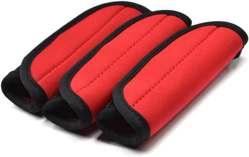 Cosmos Pack of 3 Neoprene Luggage Handle Wrap Handle Grip Luggage Identifier for Travel Bag Luggage Suitcase (Red Color)...