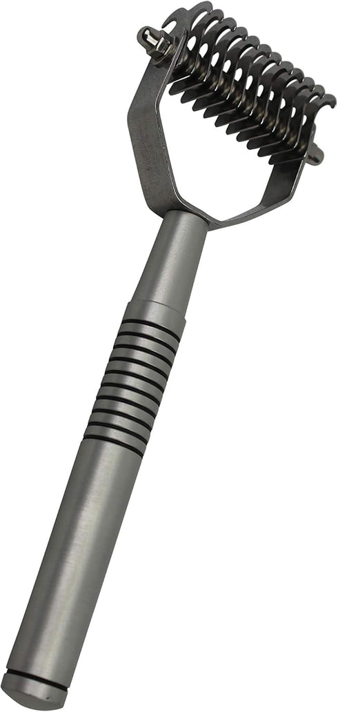 Professional Pet Grooming Undercoat Shedding Dematting Rake, 12 Teeth Wide...