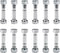 (12 Packs) 710-0890 Shear Pins with Nuts for MTD Cub Cadet Troy-Bilt and More Snow Blower - 12 Pcs 710-0890A and 910-0890A Snow Throwers fits Part...
