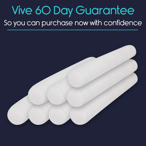 Vive Mini Humidifier Filter Replacements (8 Pack) - 90 Days Per Stick - For Travel, Car, Baby Bedroom, Office - Portable Clean Personal Cooling Air - Cotton Fiber Wicks