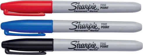Sharpie 30173PP Permanent Marker, Fine Point, 3/PK, Assorted...