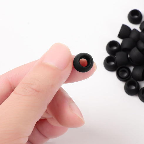 uxcell 50 Pcs Soft Silicone Replacement Earbud Tips, Portable 10 x 8mm Ear Tips for Earphone Headsets Accessories, Earbuds Covers with 5mm Inner H...