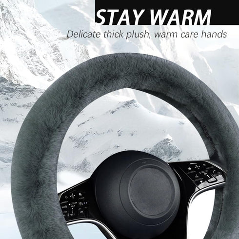 Steering Wheel Cover, Anti-Slip Universal Steering Wheel Cover, Fluffy Steering Wheel Cover, Non-Slip Car Steering Wheel Decoration Automotive Int...