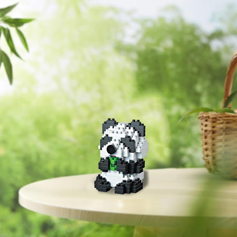 Kids Adult Animal Micro Building Blocks Set for Home and Office Decoration KLJM-10 (Panda eat Bamboo,239PCS)...