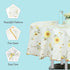 uxcell Seamless Waterproof Vinyl Round Tablecloth 60" Dia for Wedding/Restaurant/Parties Tablecloth Decoration Yellow Flower Pattern Floral Printe...