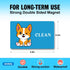 Cute Cartoon Animal Clean Dirty Dishwasher Magnet, Refrigerator Washing Machine Magnet Double Sided Kitchen Reversible Dish Washer Sign, Apartment...