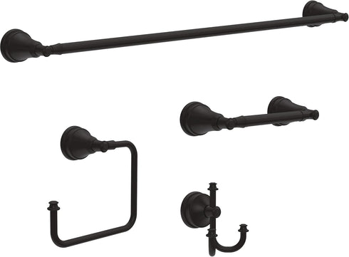 Delta MYN18-MB Mylan 18-in Wall Mount Towel Bar with 6-in Extender Bath Hardware Accessory in Matte Black...