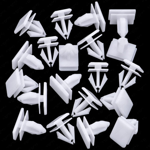 Rexka 20pcs Rocker Panel Moulding Clips White Nylon 68092697AA Compatible with Jeep Liberty Dodge Durango Charger Chrysler 300...