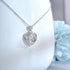 Sterling Silver Heart Necklace for Women Beating Love Heart Necklace Shiny Cubic Zirconia Dancing CZ Adjustable Chain Necklace for Daughter Mother...