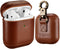 AirPods Leather Case, ICARER Genuine Leather AirPod case with Keychain and Led Light for Apple AirPods 2 Case & Airpods 1, Support Wireless Chargi...