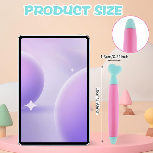 Kid Friendly Stylus Pens for Touch Screens, 2 Pcs Stylus Pens for Children Tablet Stylus Pen Anti Slip Easy Grip Universal Touch Safe Compatible w...