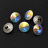 6-pcs 12mm Austria Crystal 1122 Rivoli Button with Shank, SW-1122BT (Crystal AB)...