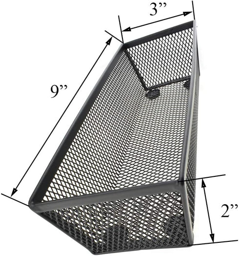 HAHIYO Stackable Mesh Tray Cup 9 x 3 x 2 inches Sturdy Container for Desk Drawer Organizer Collection for Home Office School Kitchen Soft Foam Fee...