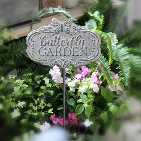 All Chic Garden Stakes Decorative Butterfly Garden Stake Garden Signs Decorative Outdoor Outdoor Garden Signs Metal Wall Sign Yard Sign Stakes(Inc...