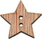 KARMELLING 100PC Wooden Star Sewing 2 Holes Buttons 19mm(6/8 inches ) x 18mm(6/8 inches )...
