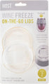 Host Wine Freeze Replacement Lids for Tumblers - Set of 2, Sliding Tab Closure, Travel Cup Lid for Wine Freeze Cooling Cup, Clear...