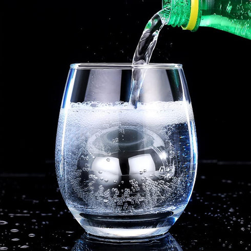 Whiskey Balls Reusable Stainless Steel Metal Ice Sphere Cubes Beverage Chilling Rocks Whiskey Stones for Red Wine, Bar Beer, Scotch, Vodka Drinks...