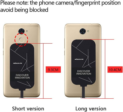 Nillkin Qi Receiver USB C, Thin Wireless Charging Receiver, Type C Wireless Charger Receiver for Galaxy A51/A20E/A20, Pixel 2 and Other Type-C And...