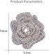 Rhinestone Rose Brooch Pin for Women Girls Fashion Crystal Big Blossom Flower Brooch Lapel Pins Elegant Dress Accessories Jewelry Boutonniere Cors...