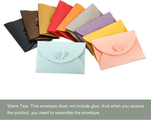 YOKIVE 24 Pack Mini Envelopes, Heart Shaped Clasp | Small Gift Card Holder, Great for Weddings Parties Boutiques(Purple)...