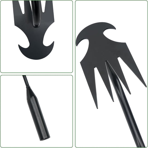 Weed Remover Tool, 2024 New Hand Weeder Tool - Multifunctional 4 Teeths Garden Weeding Tool Premium Uprooting Weed Puller, Dual Purpose Stainless ...