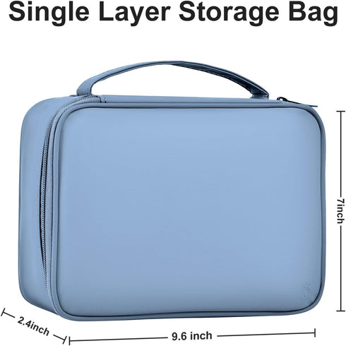 Large Capacity Electronics Accessories Organizer Travel Case with Adjustable Divider Waterproof Leather Cord Organizer Case Shockproof Tech Organi...
