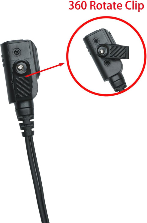 XPR3500e Earpiece Headset with Mic PTT for Motorola XPR3500 XPR3000 XPR3300 XPR3300e Walkie Talkie 2 Way Radio G Shape Black...