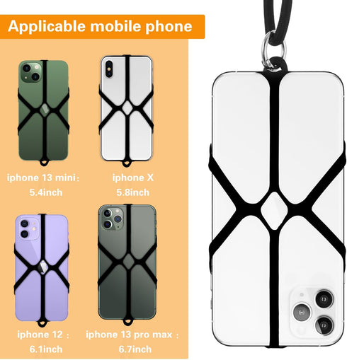 Giantree Phone Lanyard, 160cm Universal Mobile Phone Lanyards for The Neck Mobile Phone Neck Strap Silicone Mobile Phone Chain for Hanging Mobile ...